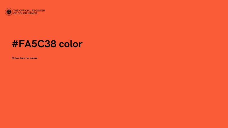 #FA5C38 color image