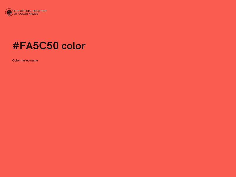 #FA5C50 color image