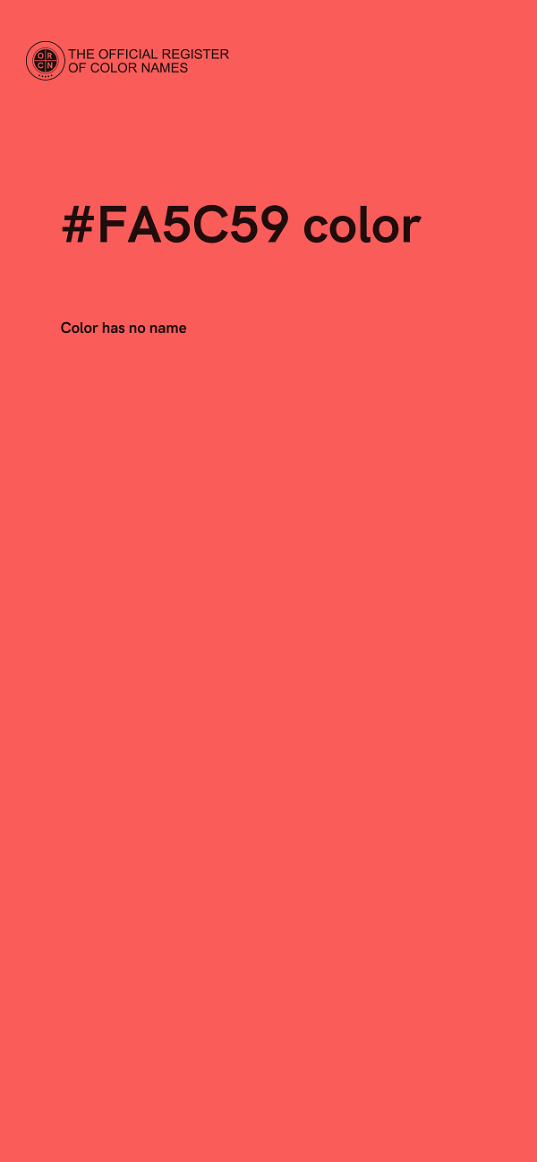 #FA5C59 color image