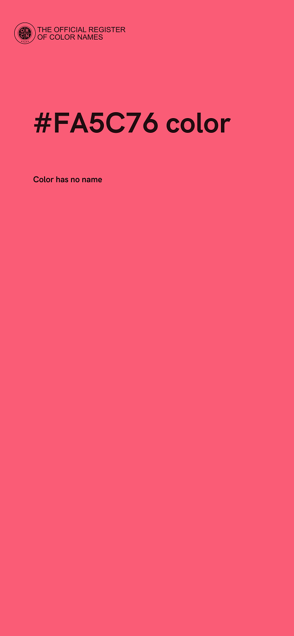 #FA5C76 color image