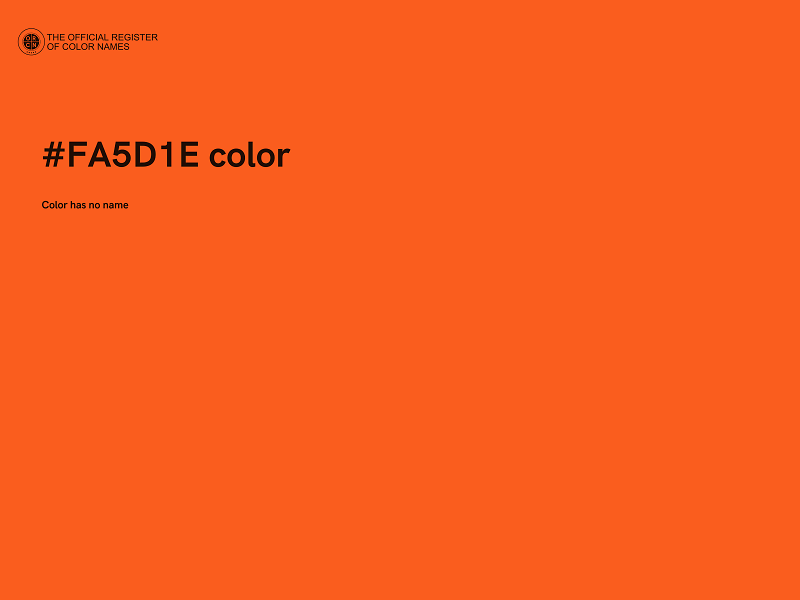 #FA5D1E color image