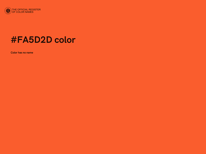 #FA5D2D color image