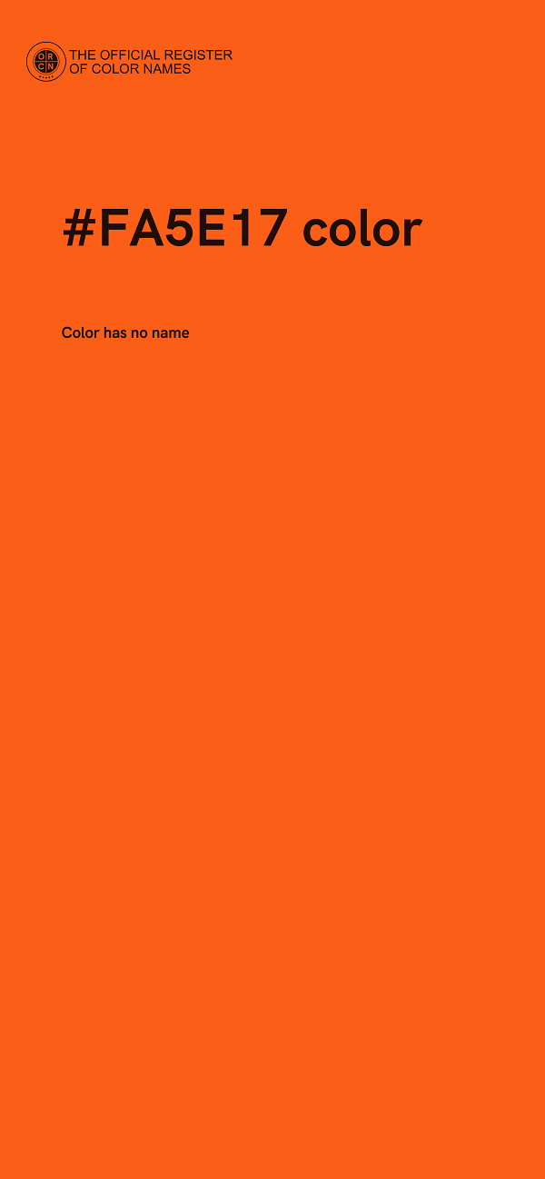 #FA5E17 color image
