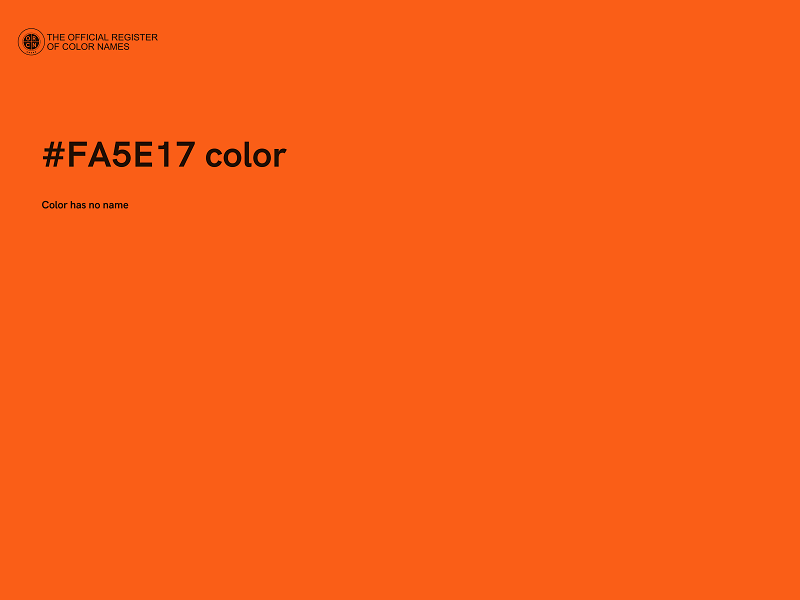 #FA5E17 color image