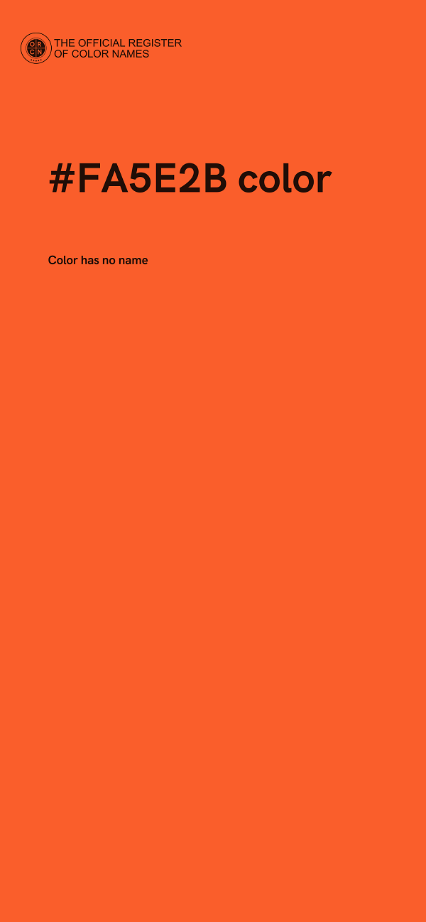 #FA5E2B color image