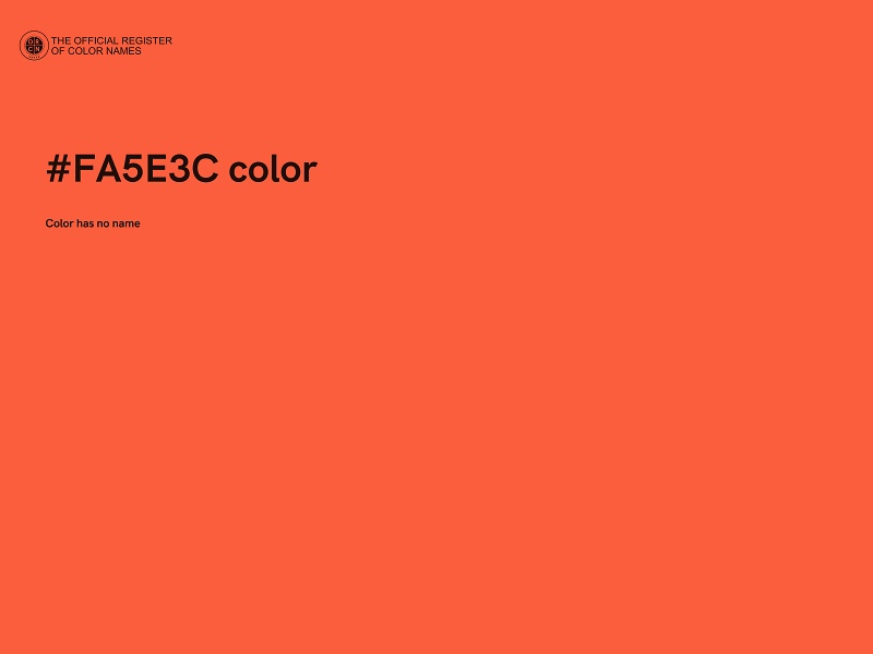 #FA5E3C color image