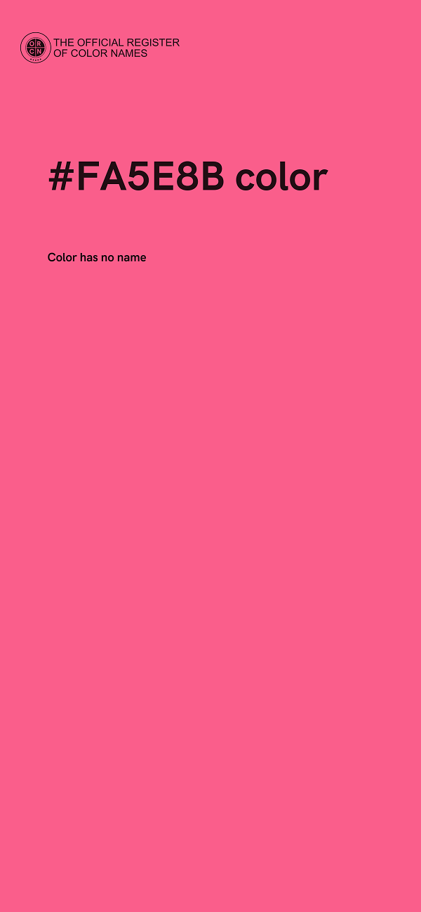 #FA5E8B color image