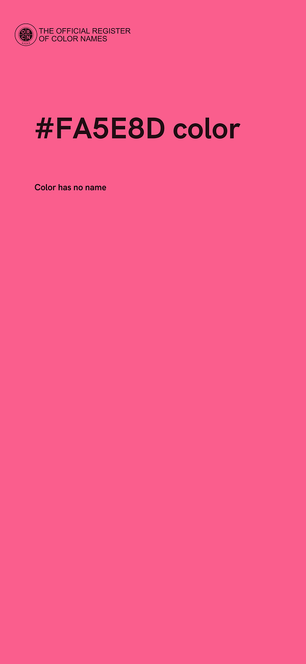 #FA5E8D color image