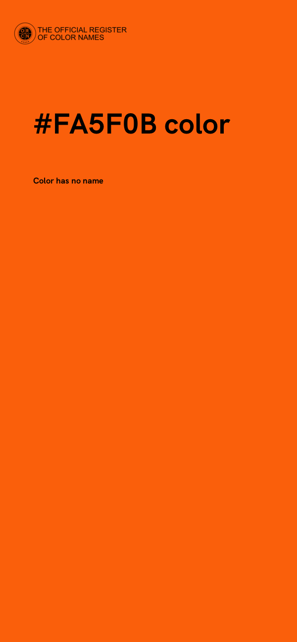#FA5F0B color image