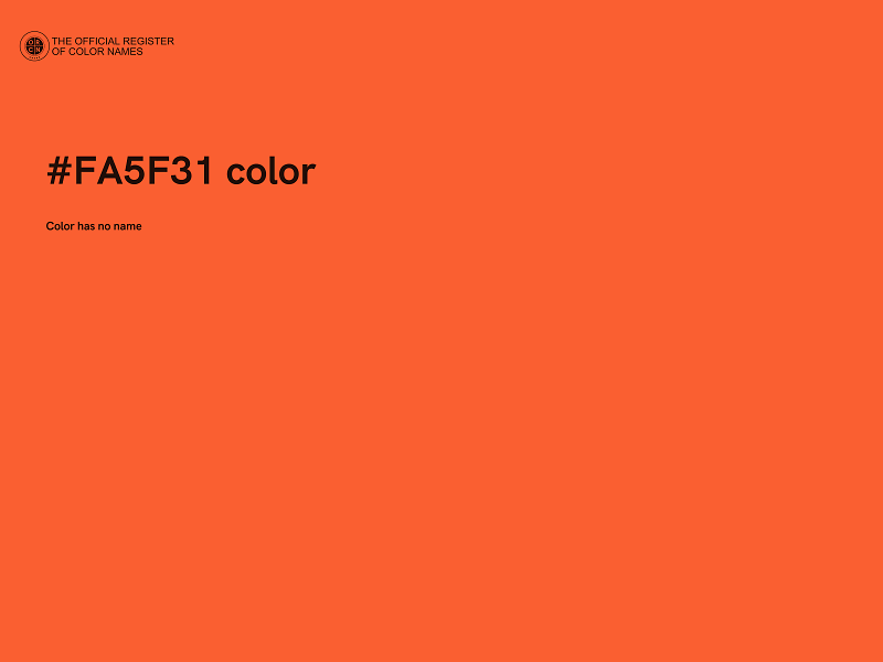 #FA5F31 color image