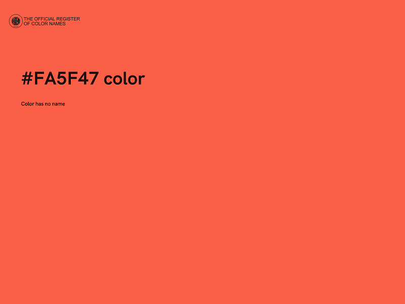 #FA5F47 color image