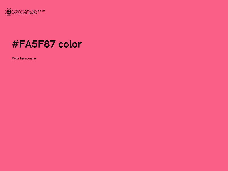 #FA5F87 color image