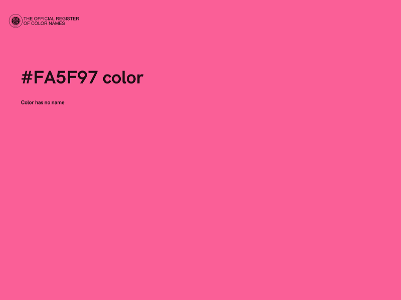 #FA5F97 color image