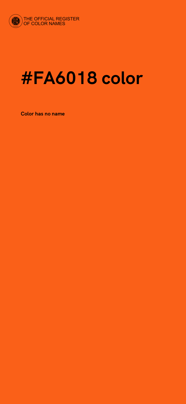 #FA6018 color image