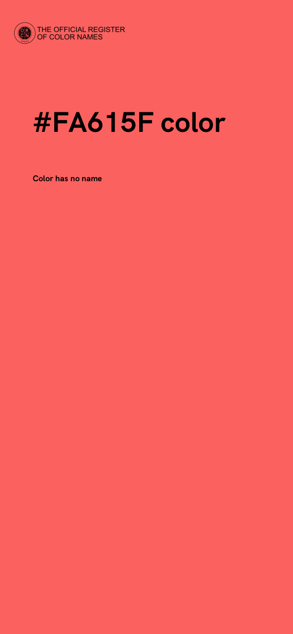 #FA615F color image