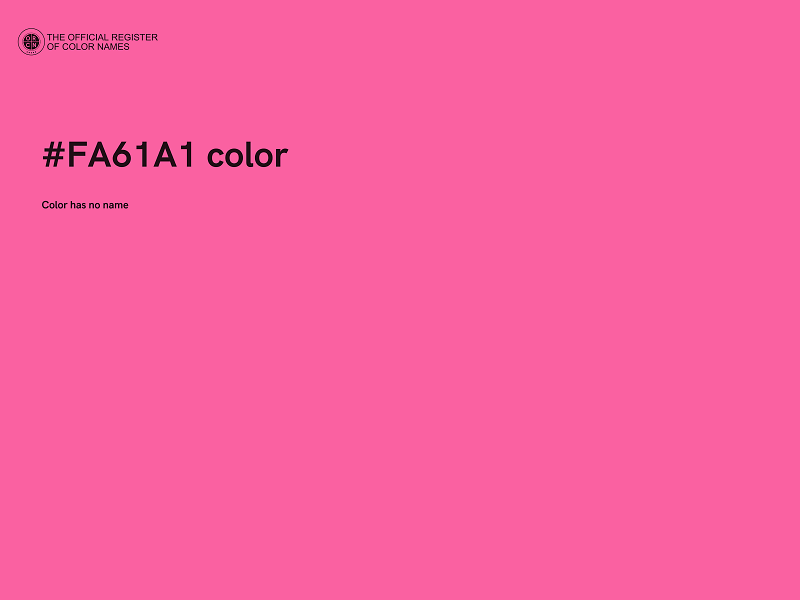 #FA61A1 color image