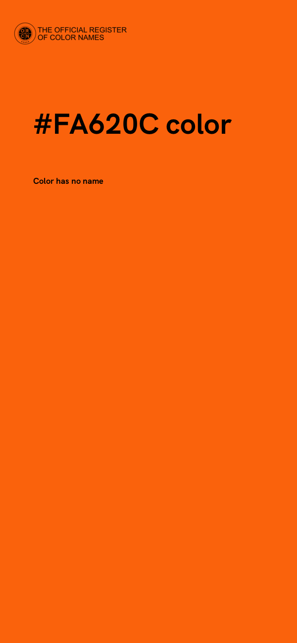 #FA620C color image