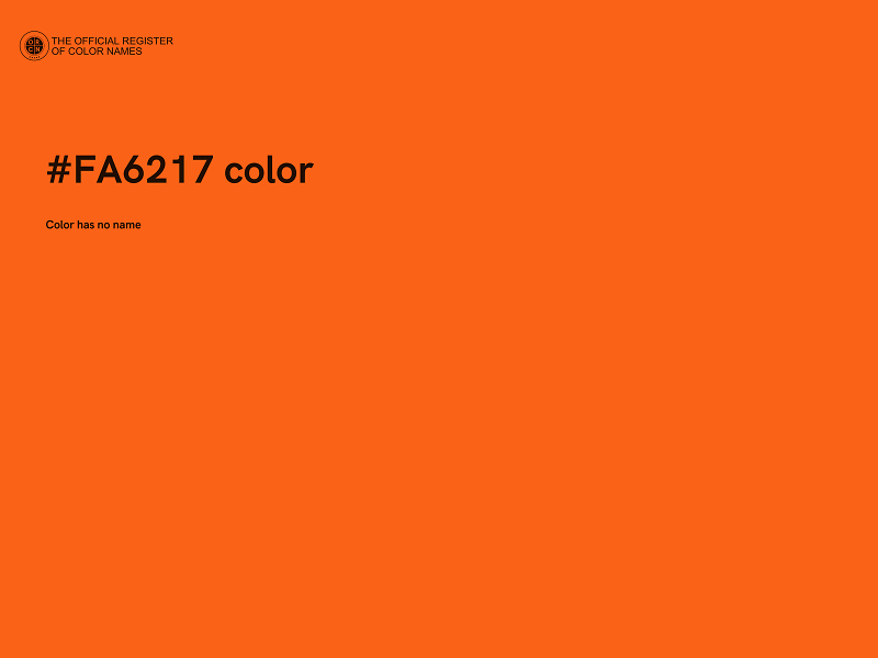 #FA6217 color image