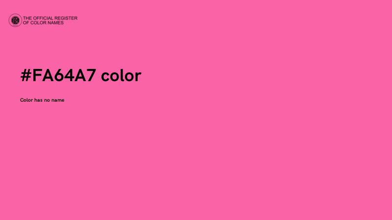 #FA64A7 color image