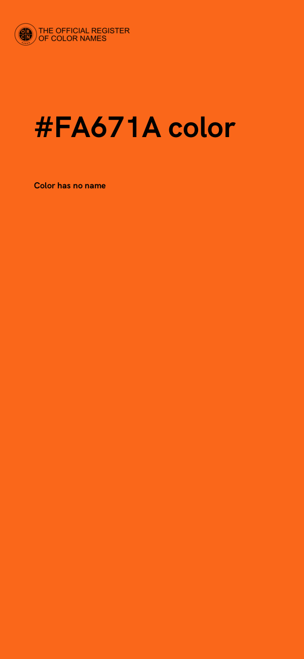 #FA671A color image