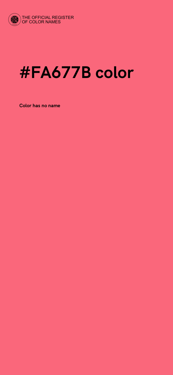 #FA677B color image