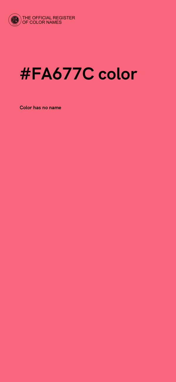 #FA677C color image