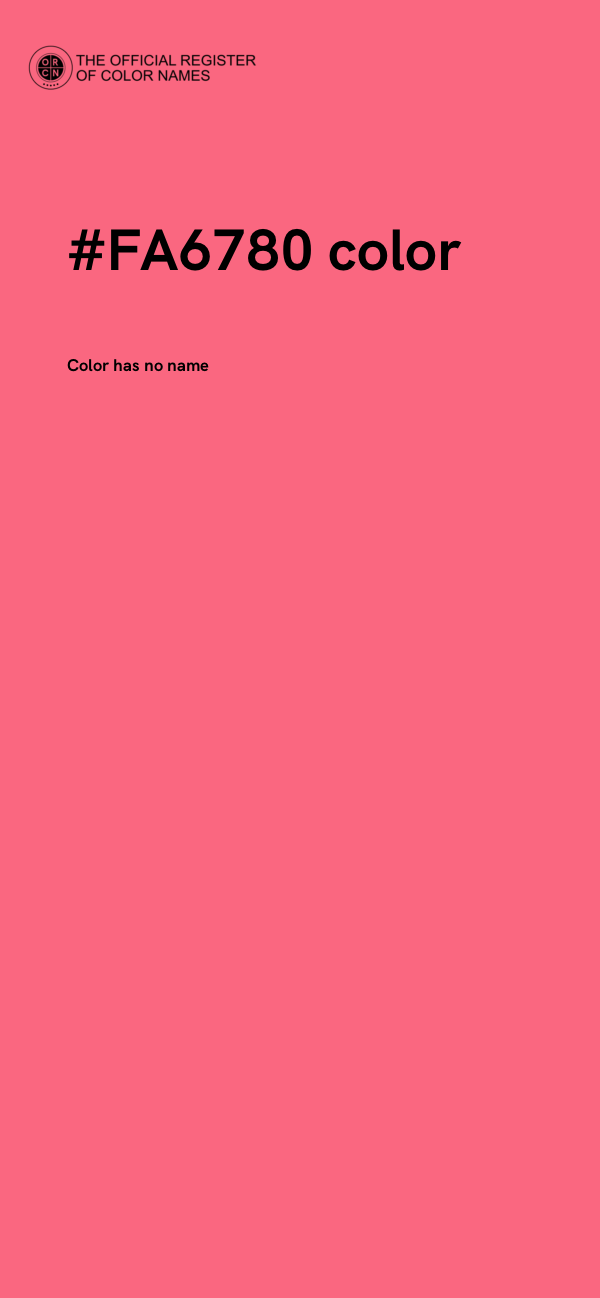 #FA6780 color image
