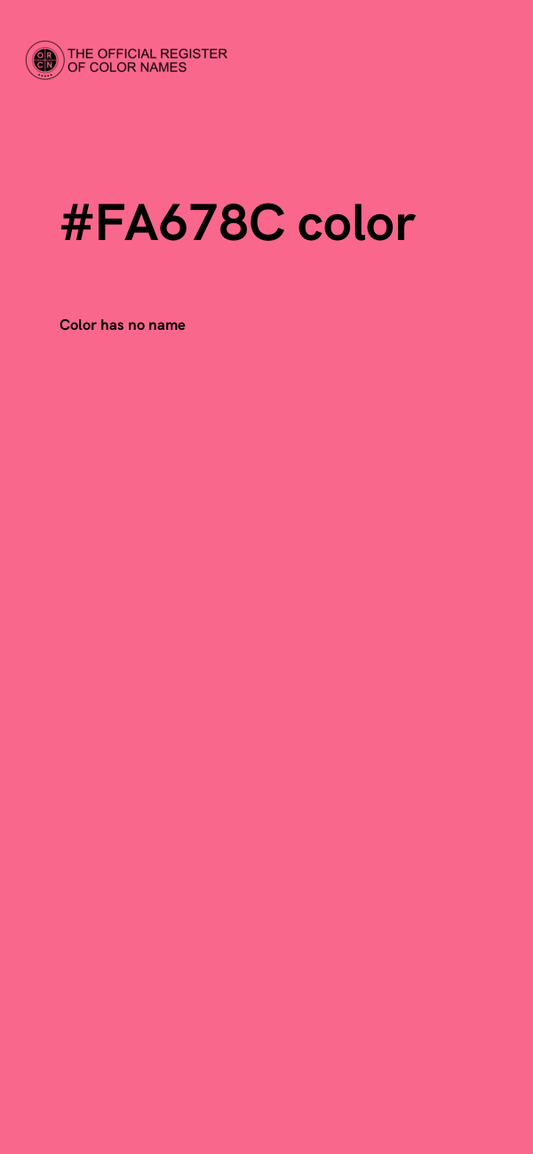 #FA678C color image