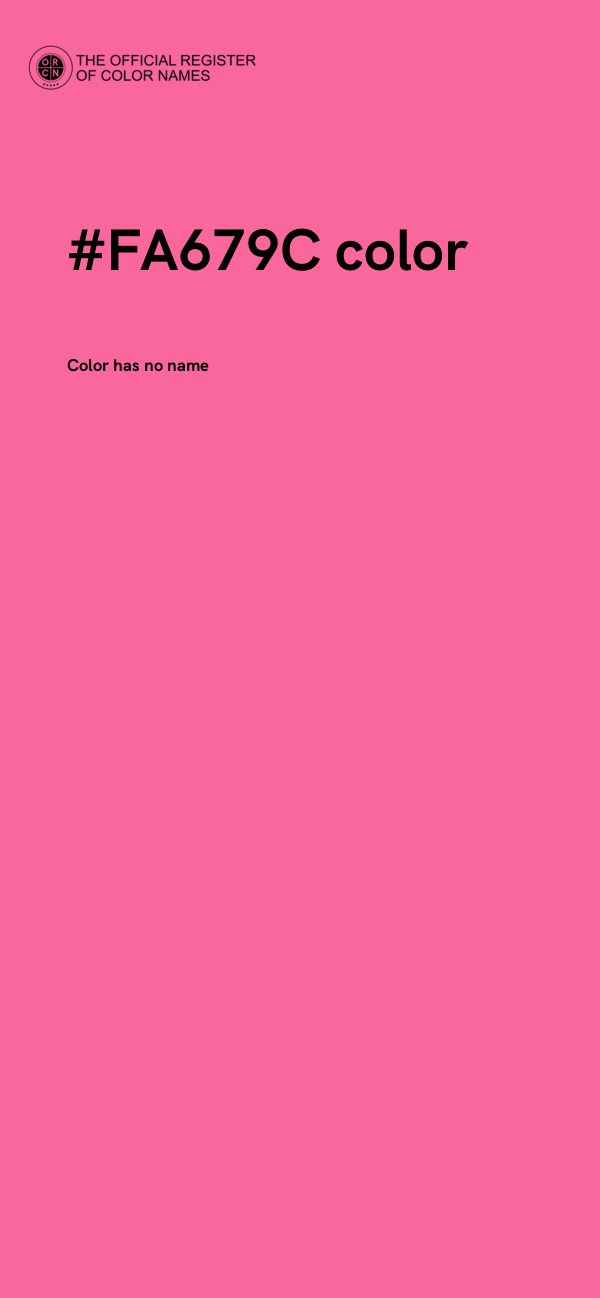 #FA679C color image
