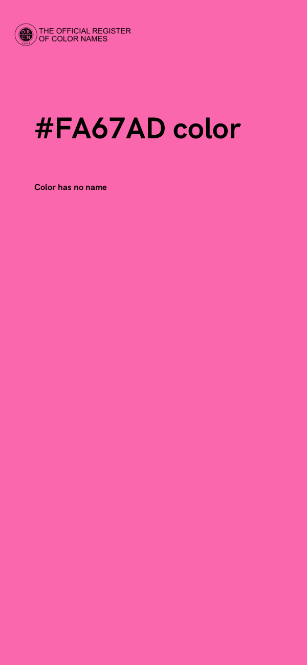 #FA67AD color image