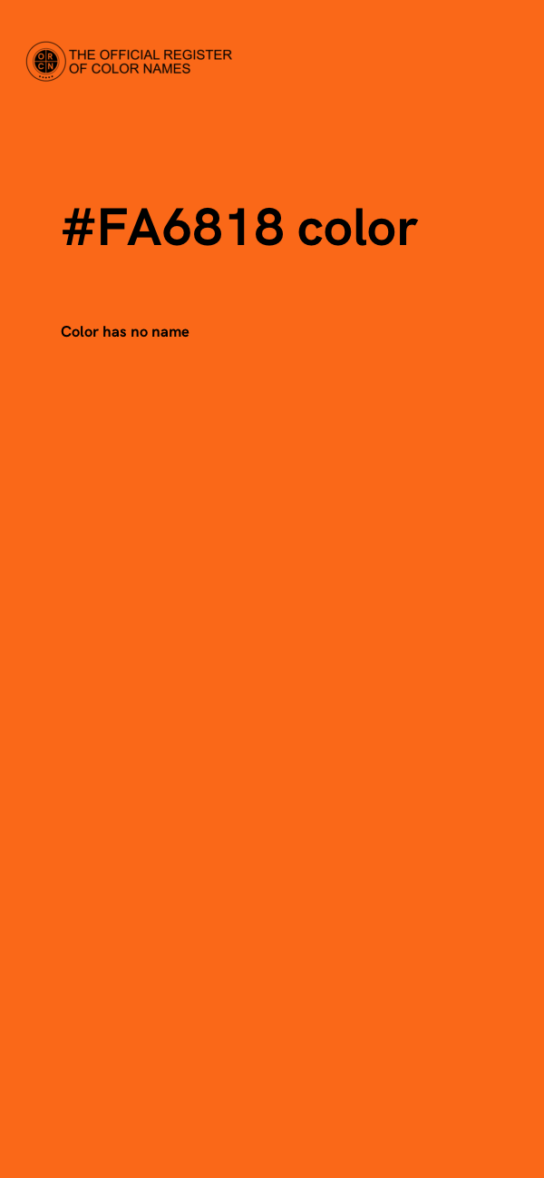 #FA6818 color image