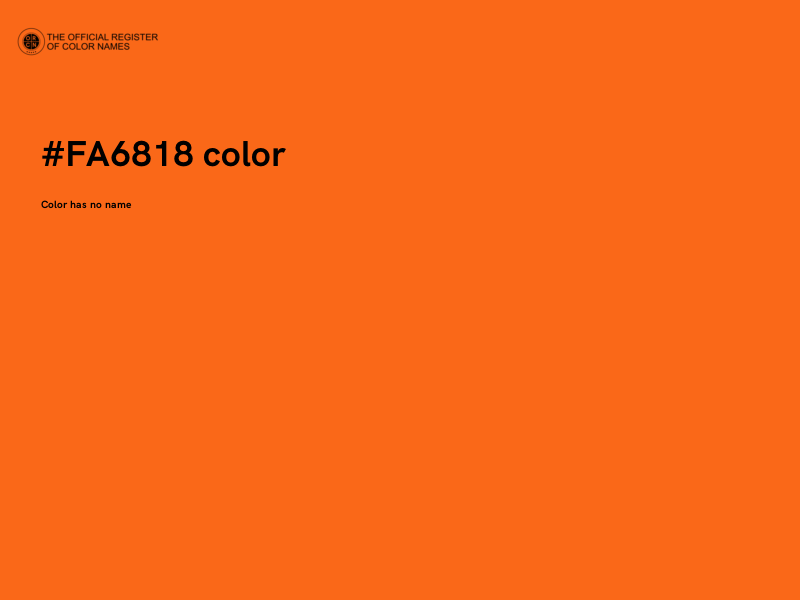 #FA6818 color image