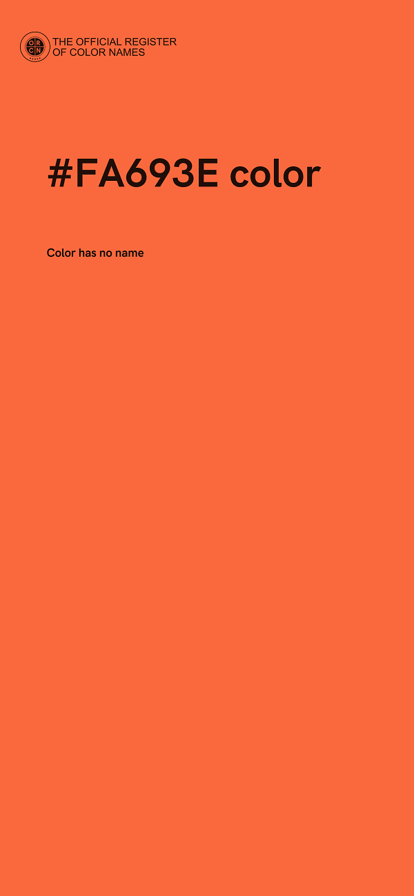 #FA693E color image