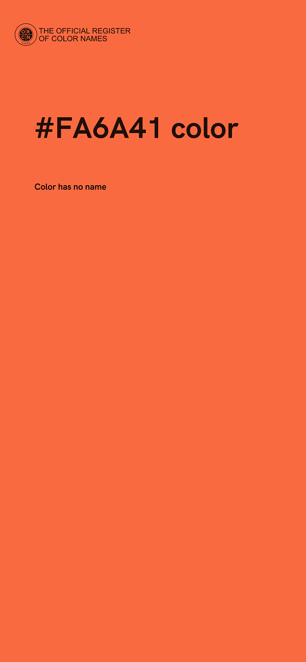 #FA6A41 color image