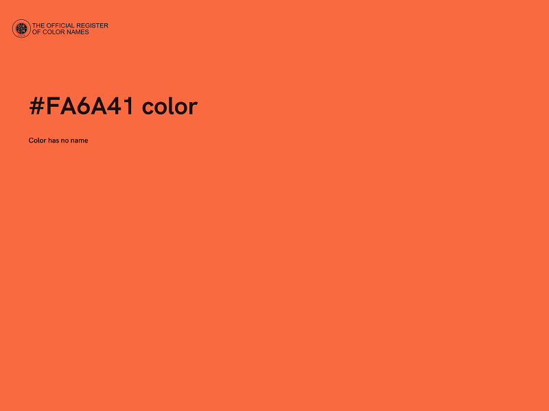 #FA6A41 color image