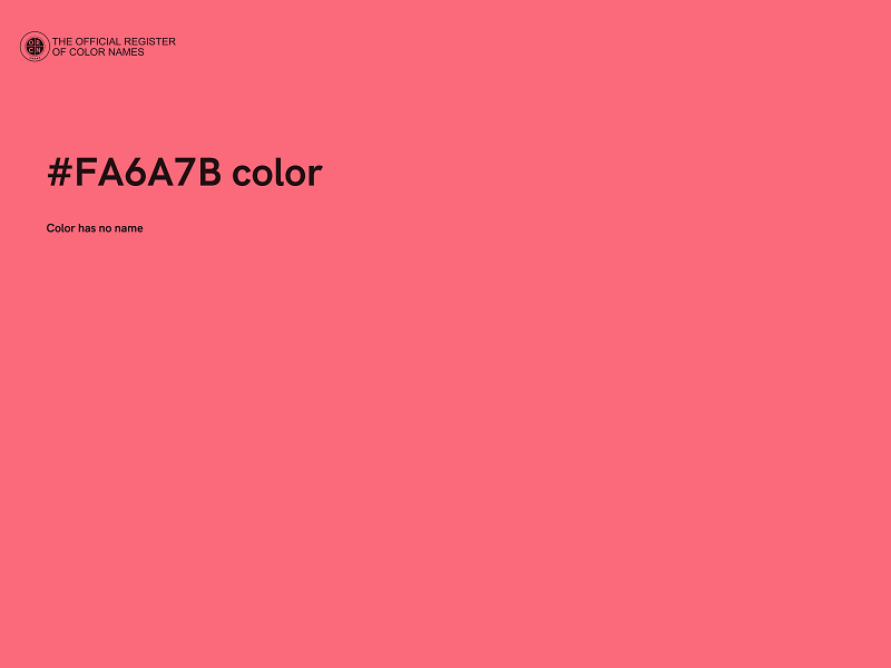 #FA6A7B color image