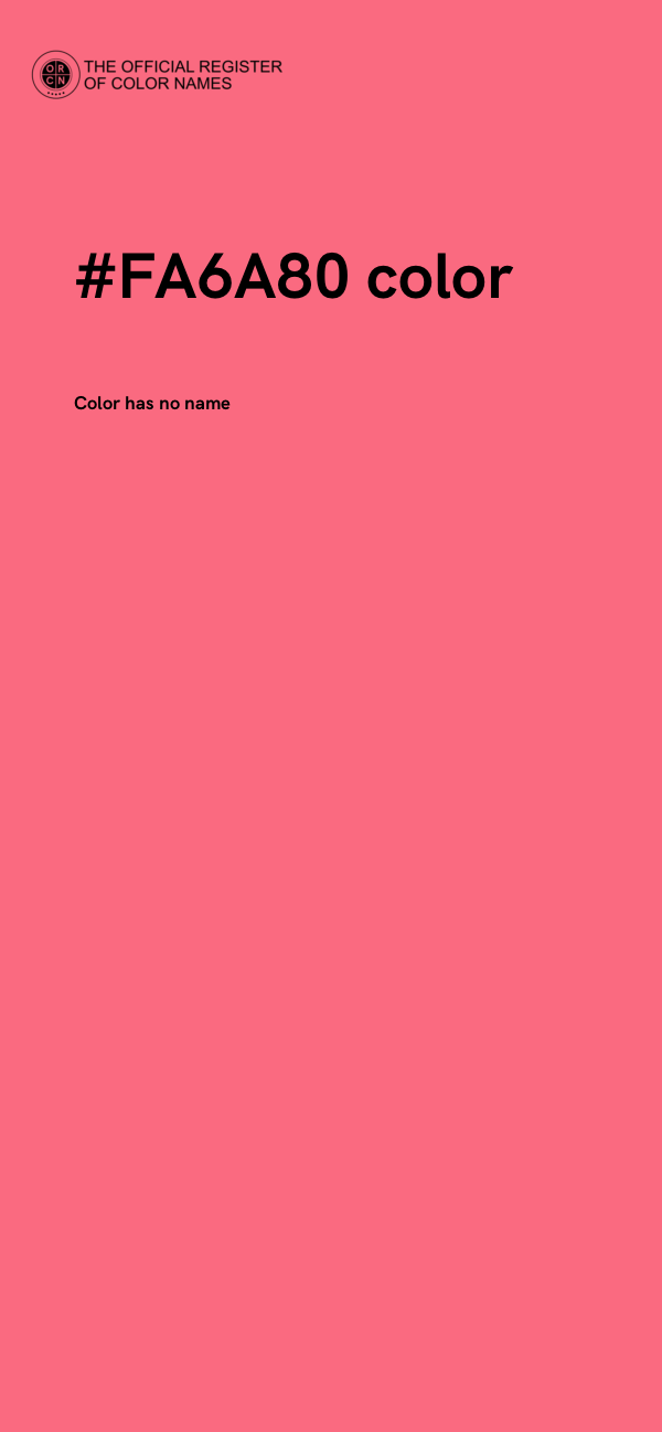 #FA6A80 color image
