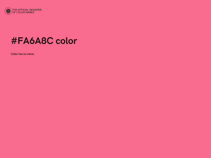 #FA6A8C color image