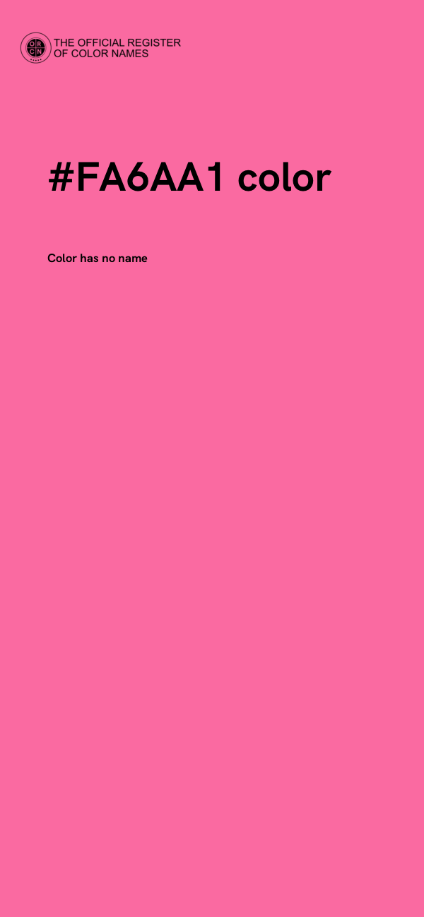 #FA6AA1 color image