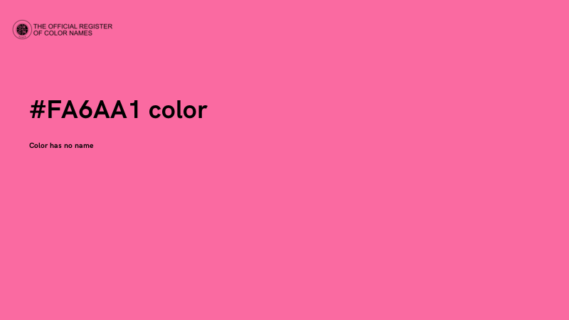 #FA6AA1 color image