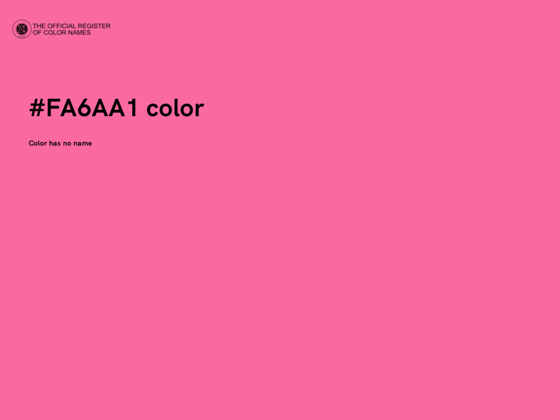 #FA6AA1 color image