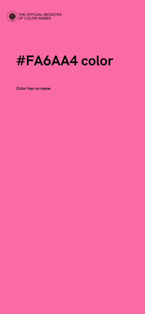 #FA6AA4 color image