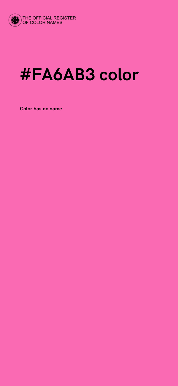 #FA6AB3 color image