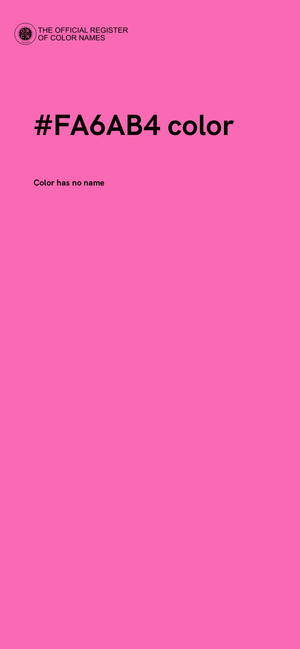 #FA6AB4 color image