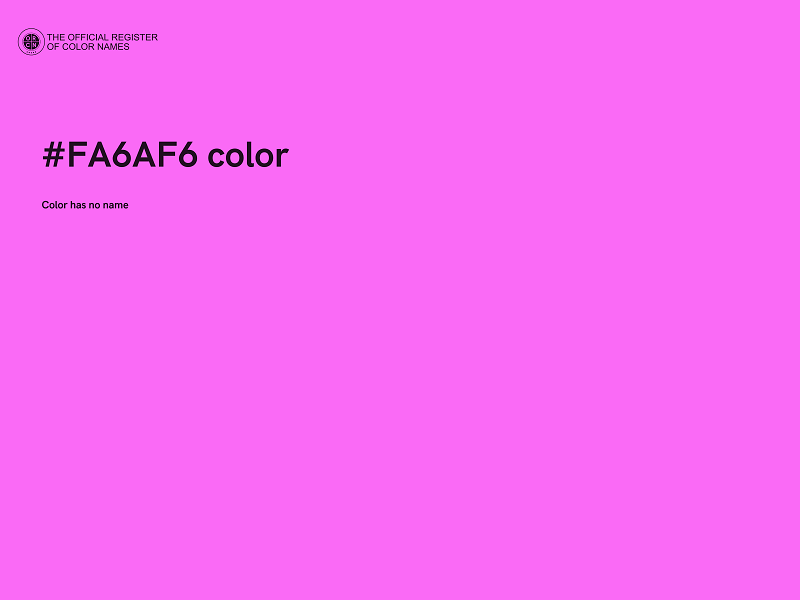 #FA6AF6 color image