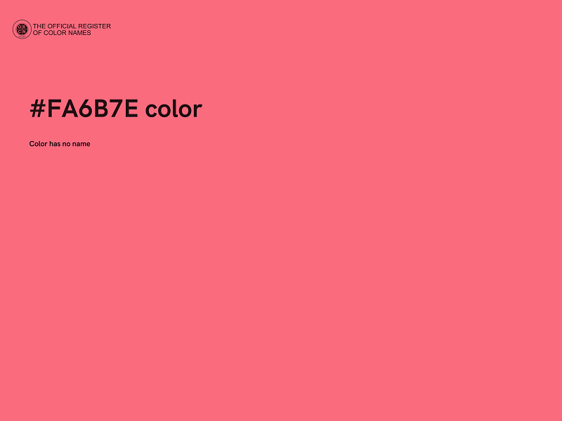 #FA6B7E color image