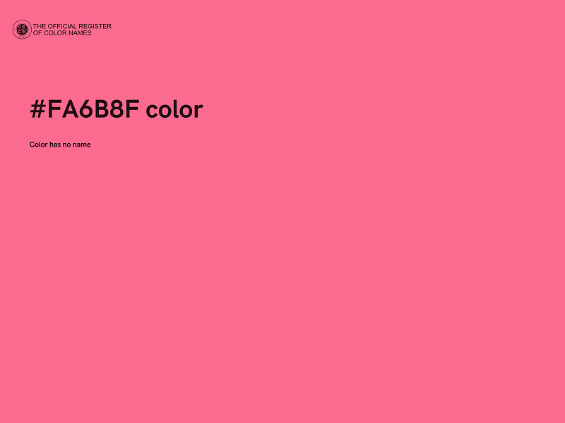#FA6B8F color image