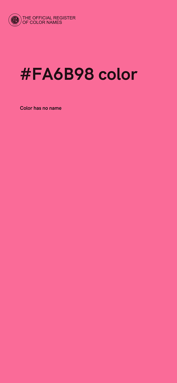 #FA6B98 color image