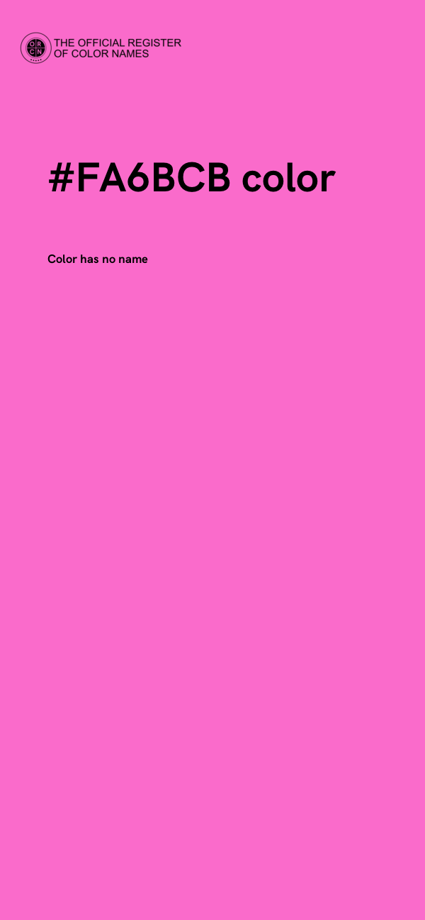 #FA6BCB color image