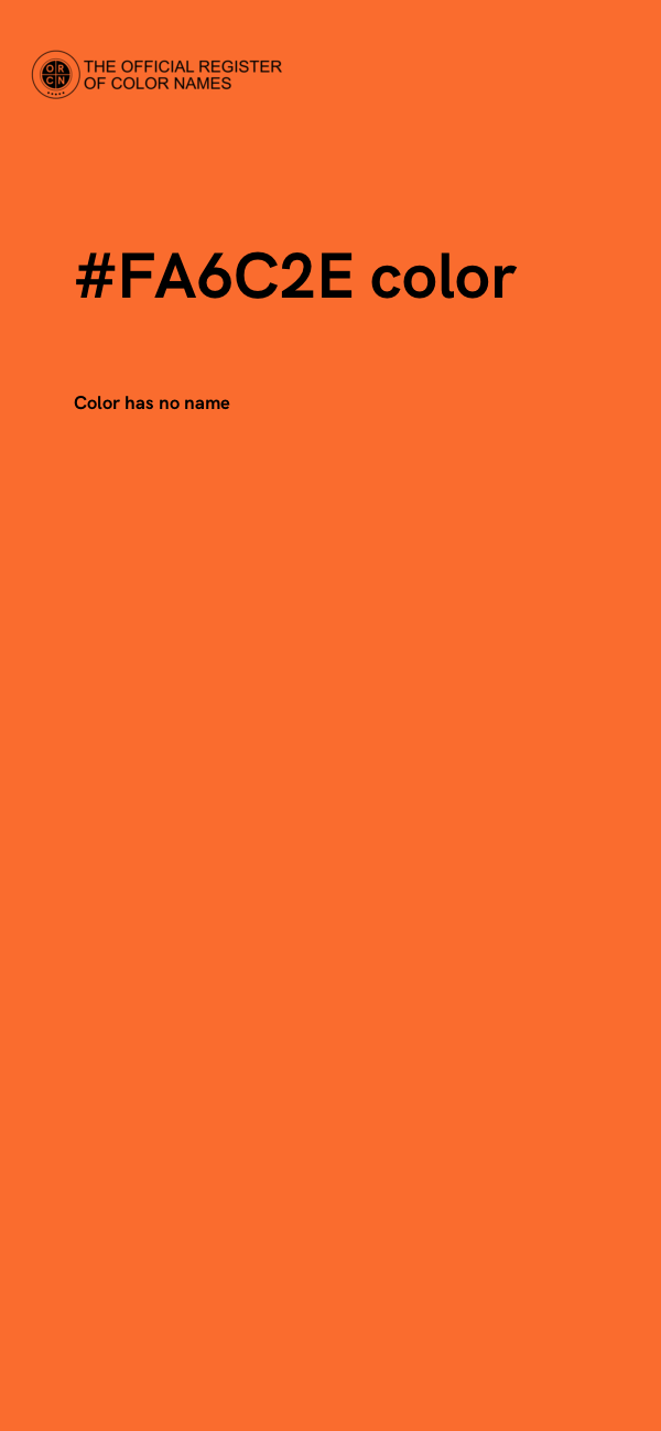 #FA6C2E color image